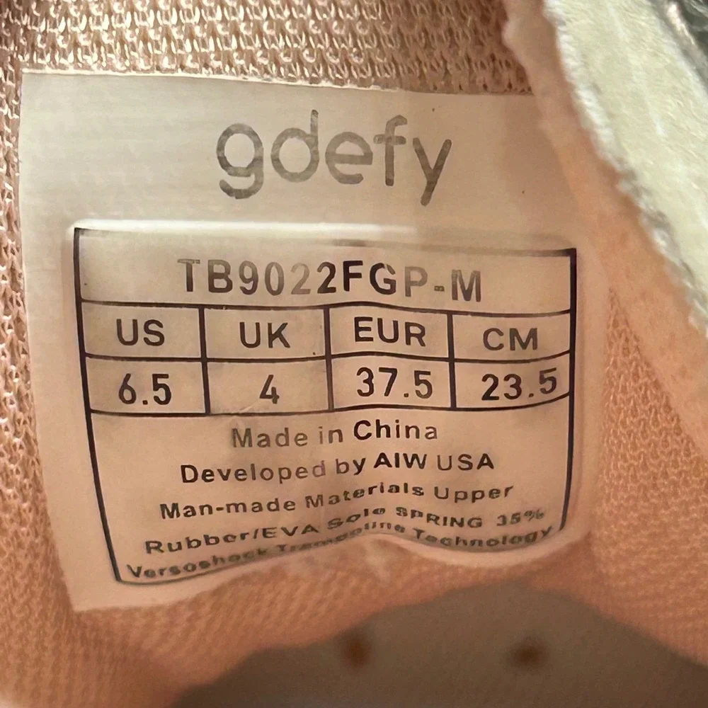 Gdefy TB9022FGP-M Women's Athletic Walking Shoes Gray‎ Pink VersoShock Size 6.5